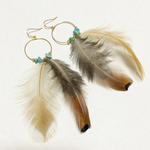 ターコイズ フェザーピアス