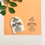 ハシビロコウの「ハッピーハロウィン」はんこ