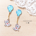 風船＊ねこピアス
