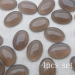 【再販×3】4個セット!グレーオニキス  カボション　オーバル/13×18mm