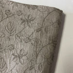 麻混刺繍生地