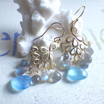 Ocean Goddess  海の女神のシャンデリアピアス 14kgf