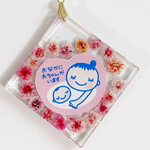 かすみ草リースフラワー風のマタニティマーク　透けないタイプ