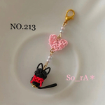 【送料無料】【猫好きさん必見♡黒猫チャーム】 no.378 水引 ♡ チャーム or ストラップ