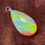 🌈京セラオパールクリアーピンクにゴールドオーロラネックレス🌈