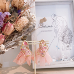 新作♡ニュアンスレジン×タッセル  アリッサム ドライフラワー　イヤリング　ピアス
