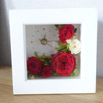 還暦のお祝いにもおすすめ　プリザーブドフラワーの時計 敬老の日 誕生日 結婚式 記念品 母の日 父の日 