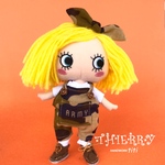 ☆THIERRY☆イーマリーちゃん着せ替えお洋服 迷彩柄サロペット、うさ耳ヘアーゴムセット