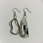 【イヤリング変更可(￥100)】モノトーン ピアス ロジウムカラー