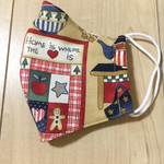 【１点のみ】ハンドメイドマスク☆キッチン雑貨柄☆ベージュ