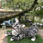 アメリカンショートヘア 卯月ちゃん 愛猫さん 樹脂粘土 作品 ペットロス 製作ご依頼品 ハンドメイド  オール手作り 特特大サイズ３０センチ 製作途中