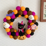 黒ネコのハロウィンリース