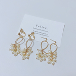 もじゃパール ピアス/イヤリング