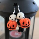 ハロウィンパンダのピアス
