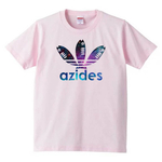 【送料無料】【新品】azides アジデス コスモ柄 Tシャツ パロディ おもしろ ライトピンク プレゼント