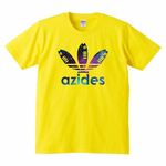 【送料無料】【新品】azides アジデス コスモ柄 Tシャツ パロディ おもしろ イエロー  プレゼント