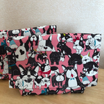 SALE！横入れお弁当袋！犬好きな方！アニマル柄！マジックテープ付き！封筒型お弁当入れ！