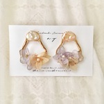 お花 ピアス (ゴールド)
