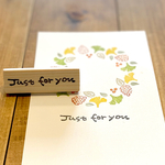 「just for you」のハンコ。
