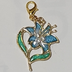 百合の花のマスクチャーム・ハンドメイド・レジン・チャーム・マスク・百合・お花