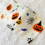 【ハロウィン】子供用【接触冷感】立体マスク☆ハンドメイド☆ハロウィン柄☆かぼちゃ☆カボチャ☆おばけ☆黒猫☆猫☆オレンジ☆黒☆紫☆かわいいマスク☆おしゃれなマスク☆マスク用ゴム使用☆