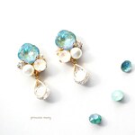 夏sale◎アンティーク調コットンパールピアス（パステル）