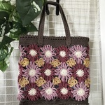 74-2.レース糸の花モチーフDちょこっとバッグ