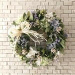 〈n様オーダー品〉アジサイとパールアカシアのリース(22cm)