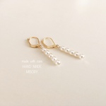 5粒パールのシンプルピアス