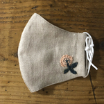 送料無料　布マスク　リネン   ミナペルホネン  skip  刺繍