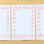 🌸コスモスのポストカード〜「秋桜の花咲く季節/縦型タイプ/同柄3枚入り1セット」