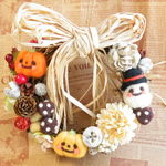 ハロウィンナチュラルリースおばけちゃんとおばけかぼちゃ3