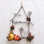 のんびり猫とコウモリのHalloweenハウスオーナメント