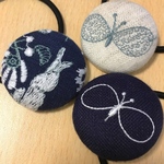 ミナペルホネン ヘアゴム handmade くるみボタンセット