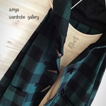 a.myu ブロックチェック✨秋色コットンフード大きめ  ダッフルコート