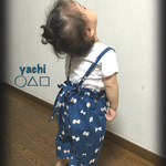 再度再販☆☆楽ちん♡長〜く着れるナチュラルちょうちょのつなぎ （br）80〜