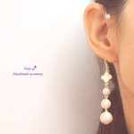 ＊cottonpearl and flower ＊イヤーフック