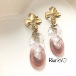 gold flower ✧ clear piasu ✧ pink