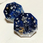 ice flowerピアス …cosmic snow…トナカイ