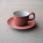 あかい土のカップ＆ソーサ―