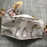 癒しのペンギン🐧マスク　リネン