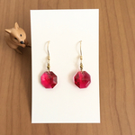 【red】ボルドースワロフスキー ピアス/イヤリング
