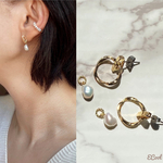 3Way淡水パールチタンピアス・イヤリング