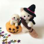 ハロウィン🎃猫置物②  羊毛フェルト