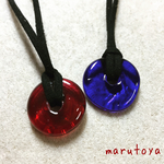 ハンドメイドのガラスパーツ  シンプルネックレス