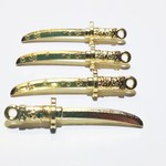 日本刀チャーム　シャンパンゴールド　4個セット♪