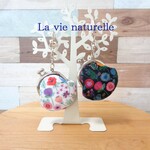 mini mini がま口キーホルダー『パステルflower』