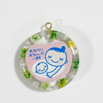 大人可愛いかすみ草パールのマタニティマーク　透けないタイプ