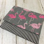  【再販】人気柄！移動ポケット フラミンゴ柄グレー
