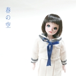 セーラー服の女の子(ブルー)